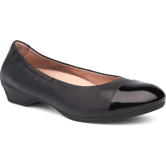 Dansko Lisanne Ballet Flat EU 37 6.5-7‎ Black Slip On Comfort Minimalist - Picture 1 of 9